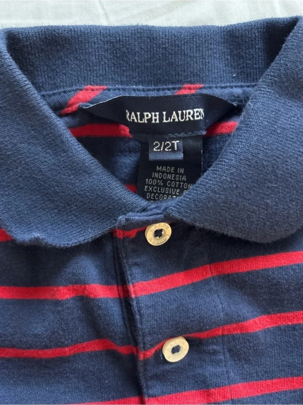 Ralph Lauren baby dress Navy and red Striped Dress